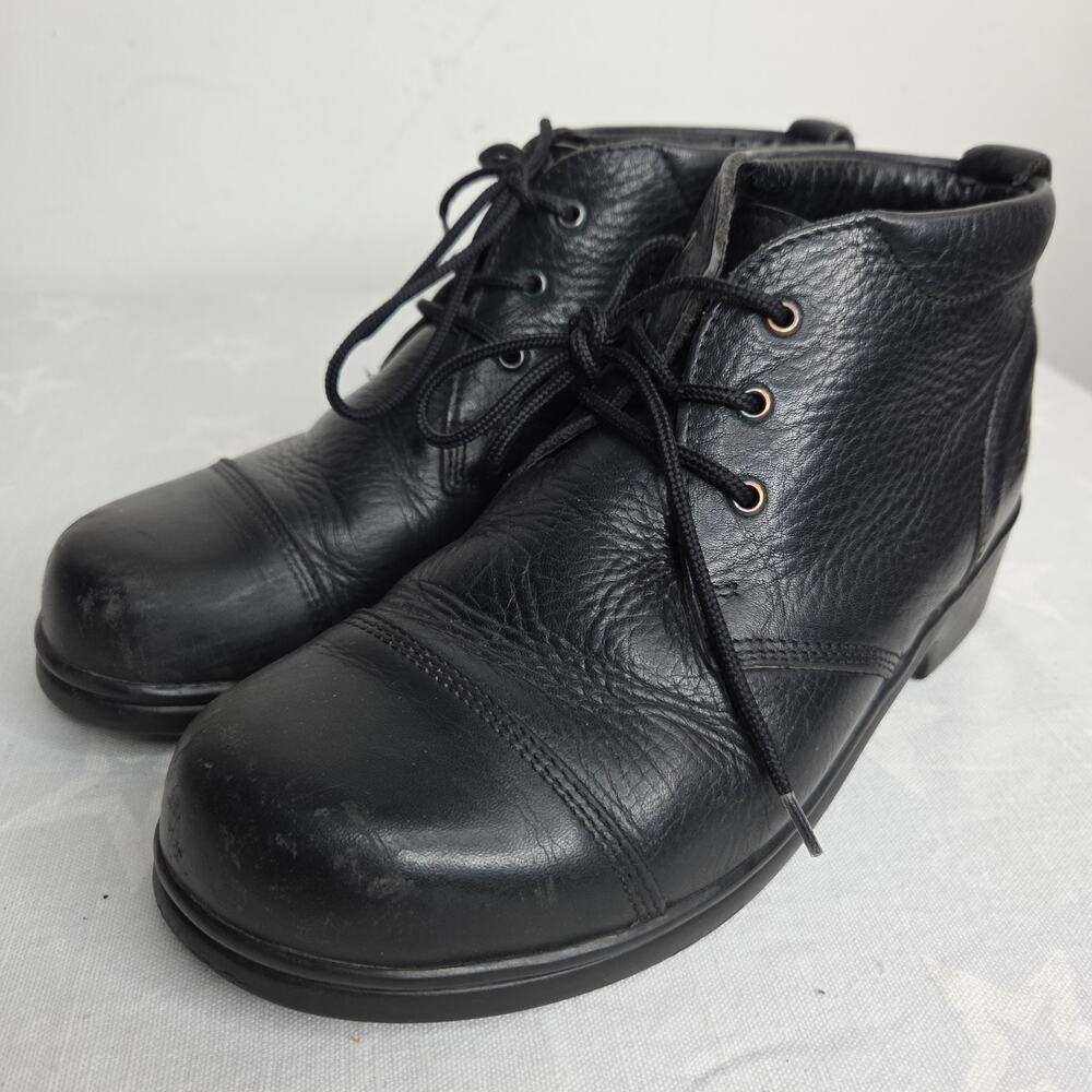 Dansko Lace Up Ankle Boots Sz 8 Black Leather Made In Portugal